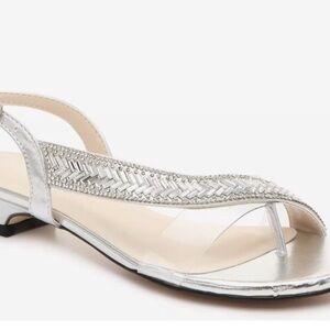 Touch Ups by Benjamin Walk Eleanor Elegant Silver Women's Sandals sz 9 nwob